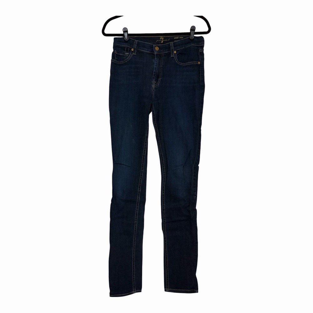 7 For All Mankind Jeans Womens 29 Blue Roxanne Ankle Skinny Stretch Dark Wash
